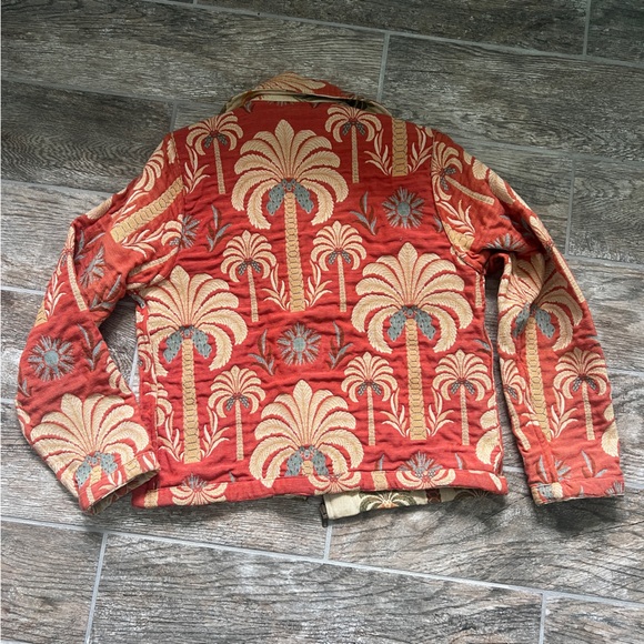 Boho Reversible Palm Tapestry Jacket, Women’s Size Small/Medium - Picture 3 of 5